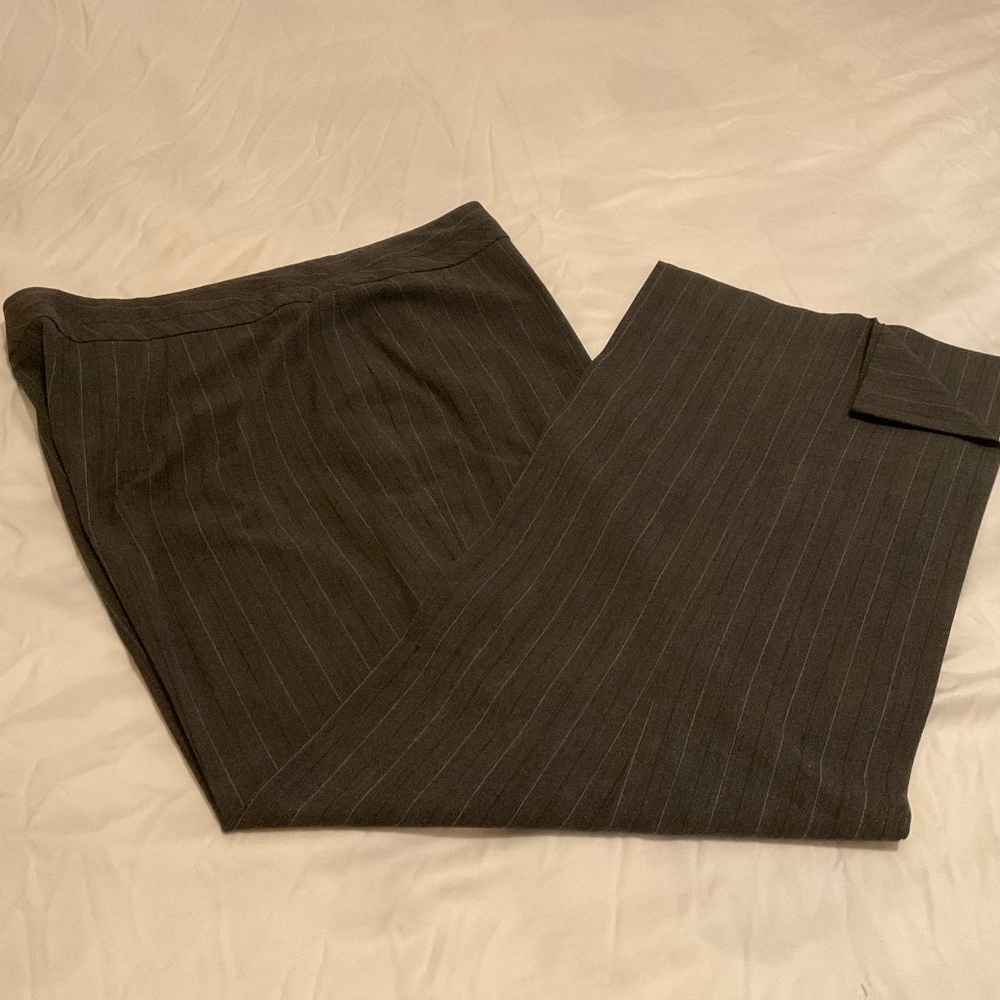 Cleo Brown Pinstripe Pantsuit